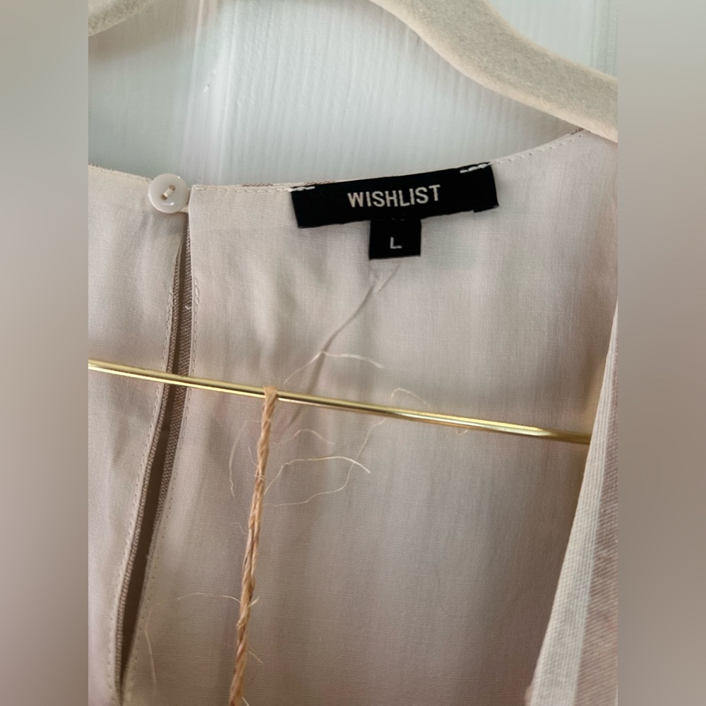 Wishlist Beige & White Striped Cotton Wide-Leg Two Piece Pant Set (Large) - Picture 5 of 12